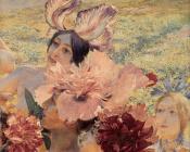 乔治斯安东尼罗什格罗斯 - The Knight of the Flowers detail